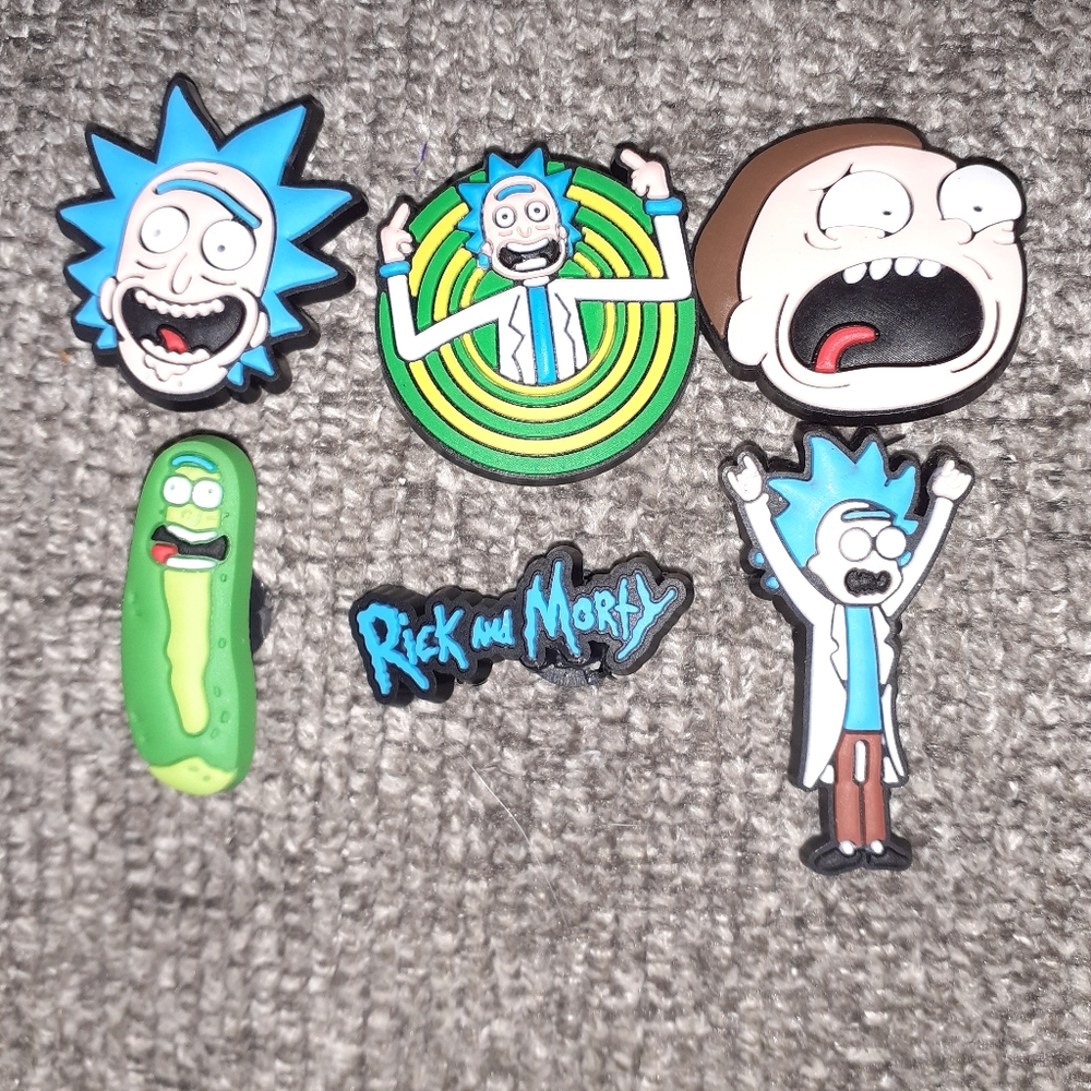Rick & Morty shoe charms for Crocs. NWOT